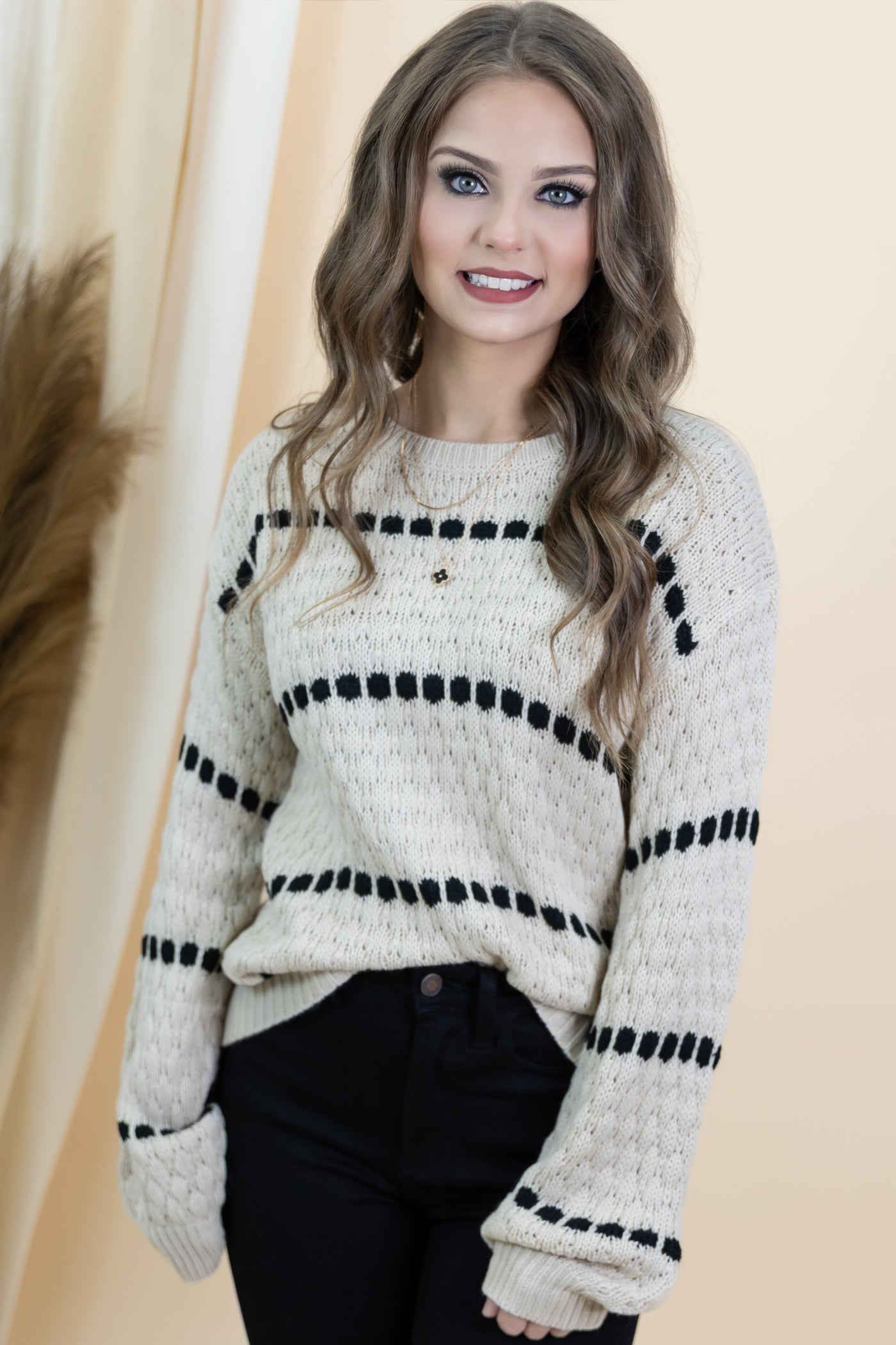 "Right On Schedule" Sweater (Khaki)