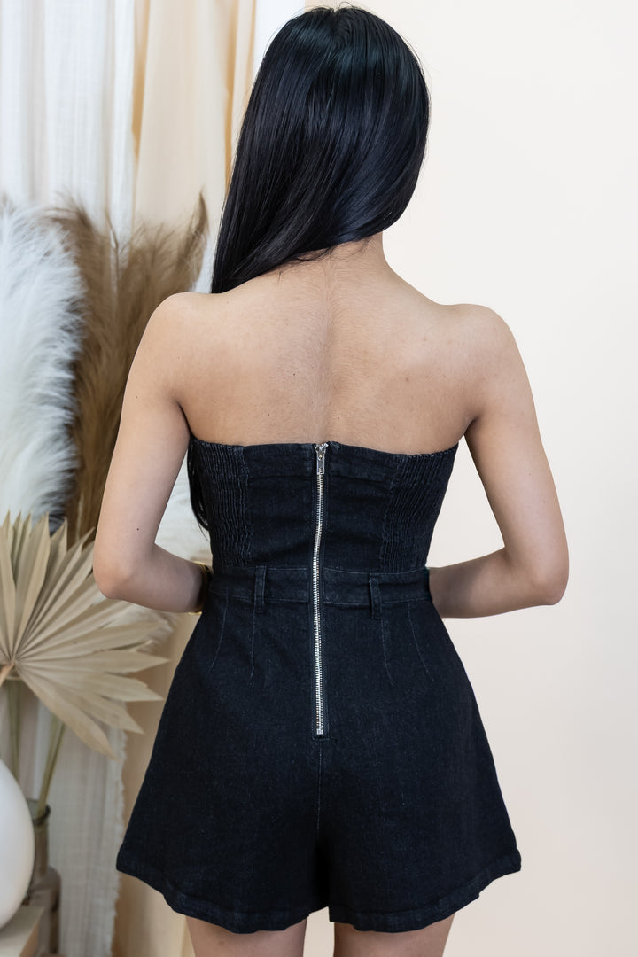 "Wild Card" Romper (Black)