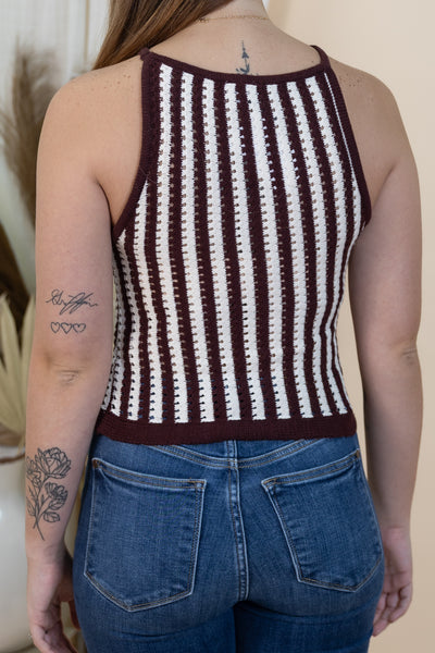 "Give Yourself Grace" Sweater Top (Cream/Brown)
