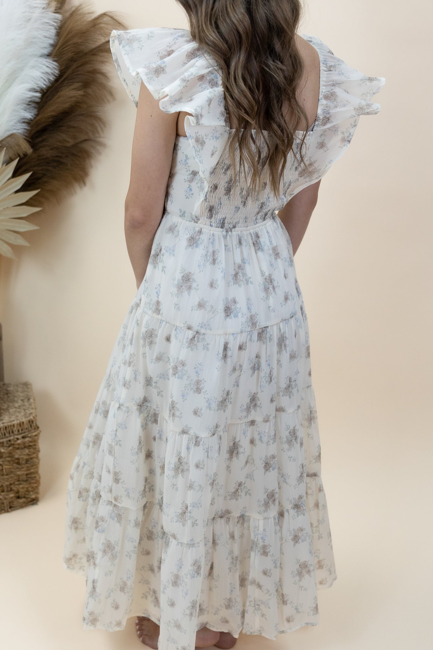 "Garden Of Charm" Dress (Cream/Multi Floral)