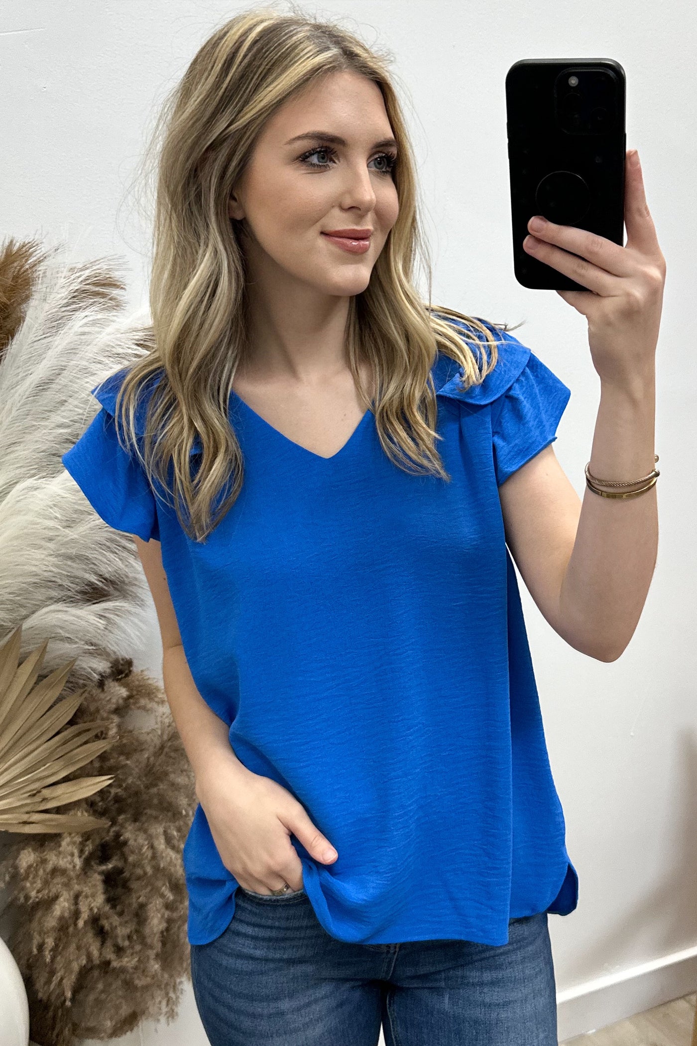 "From The Top" Blouse (Royal Blue)