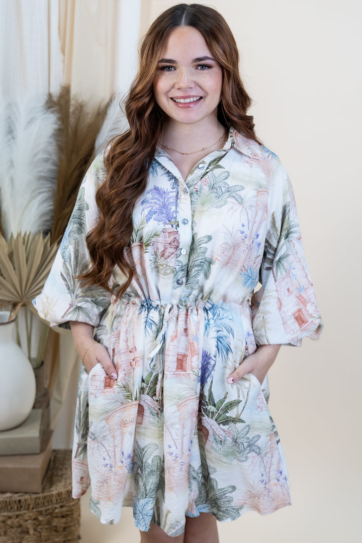 "Island Bloom" Dress (Multi)
