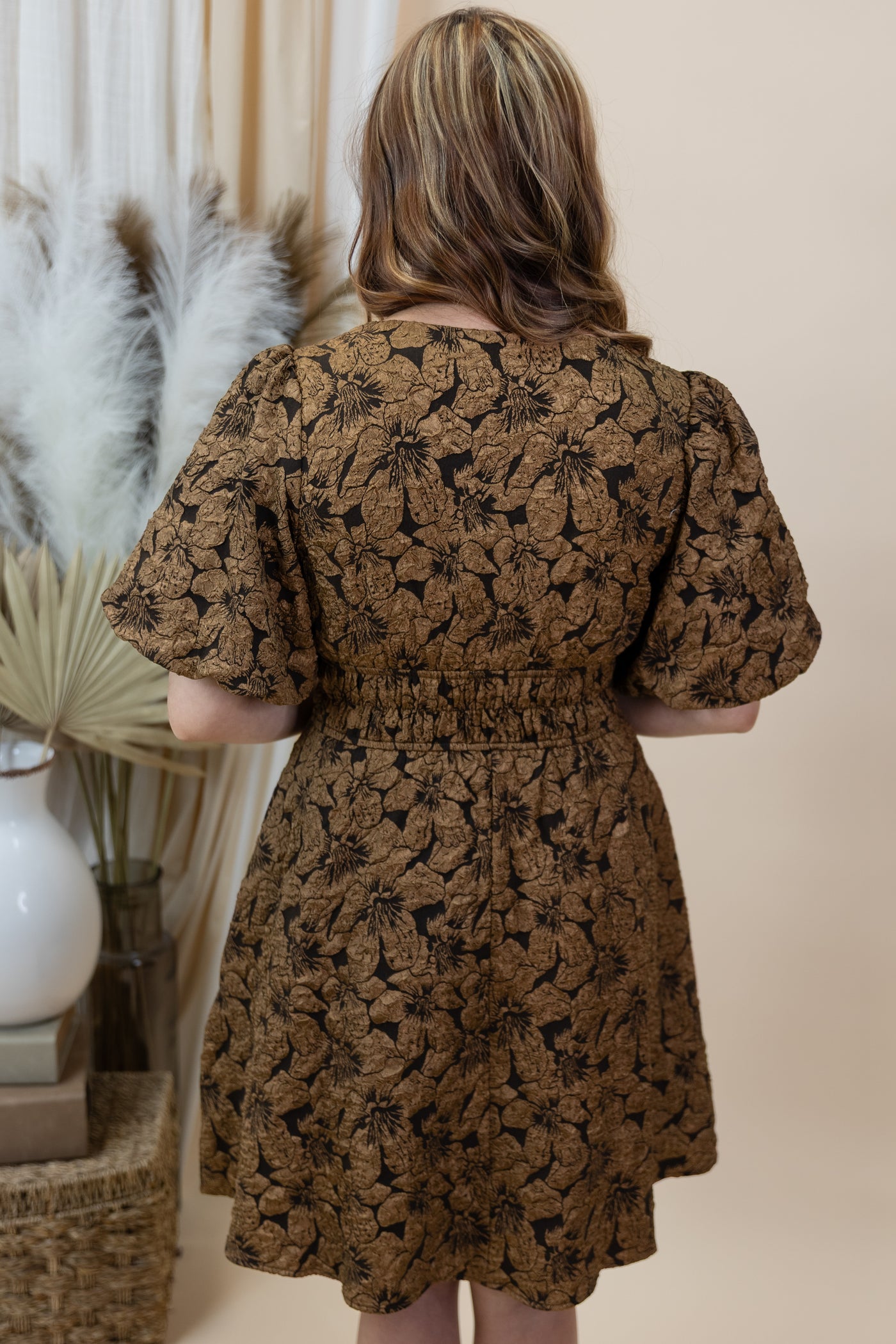 "Let Your Light Shine" Dress (Brown)