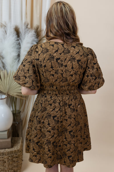 "Let Your Light Shine" Dress (Brown)