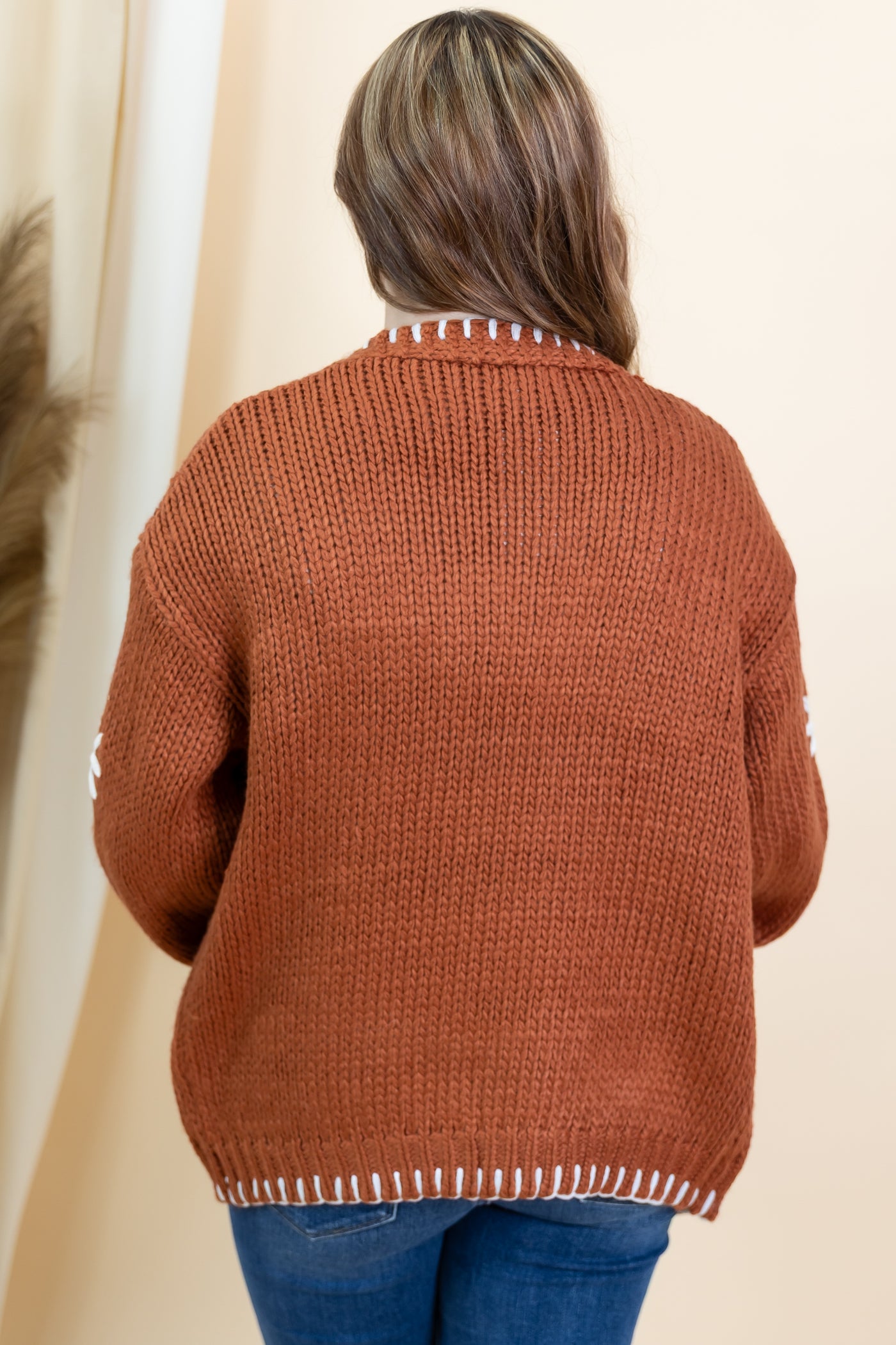 "Harvest The Moment" Cardigan (Rust)