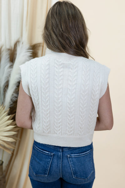 "Feel It Out" Sweater Top (Ivory)