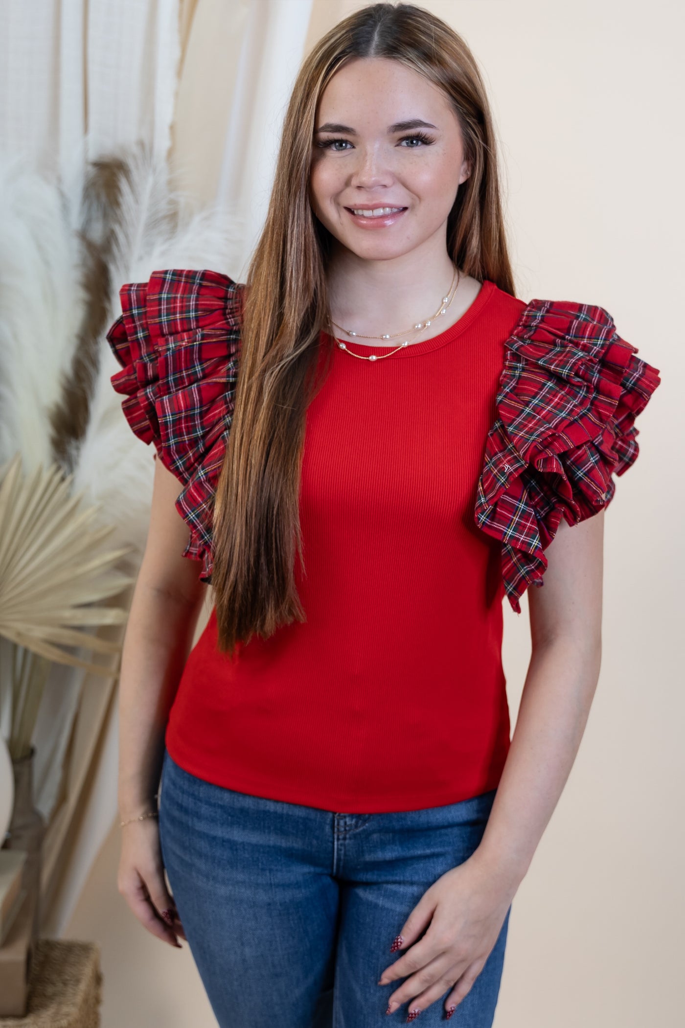 "Spreading Cheer" Top (Red)