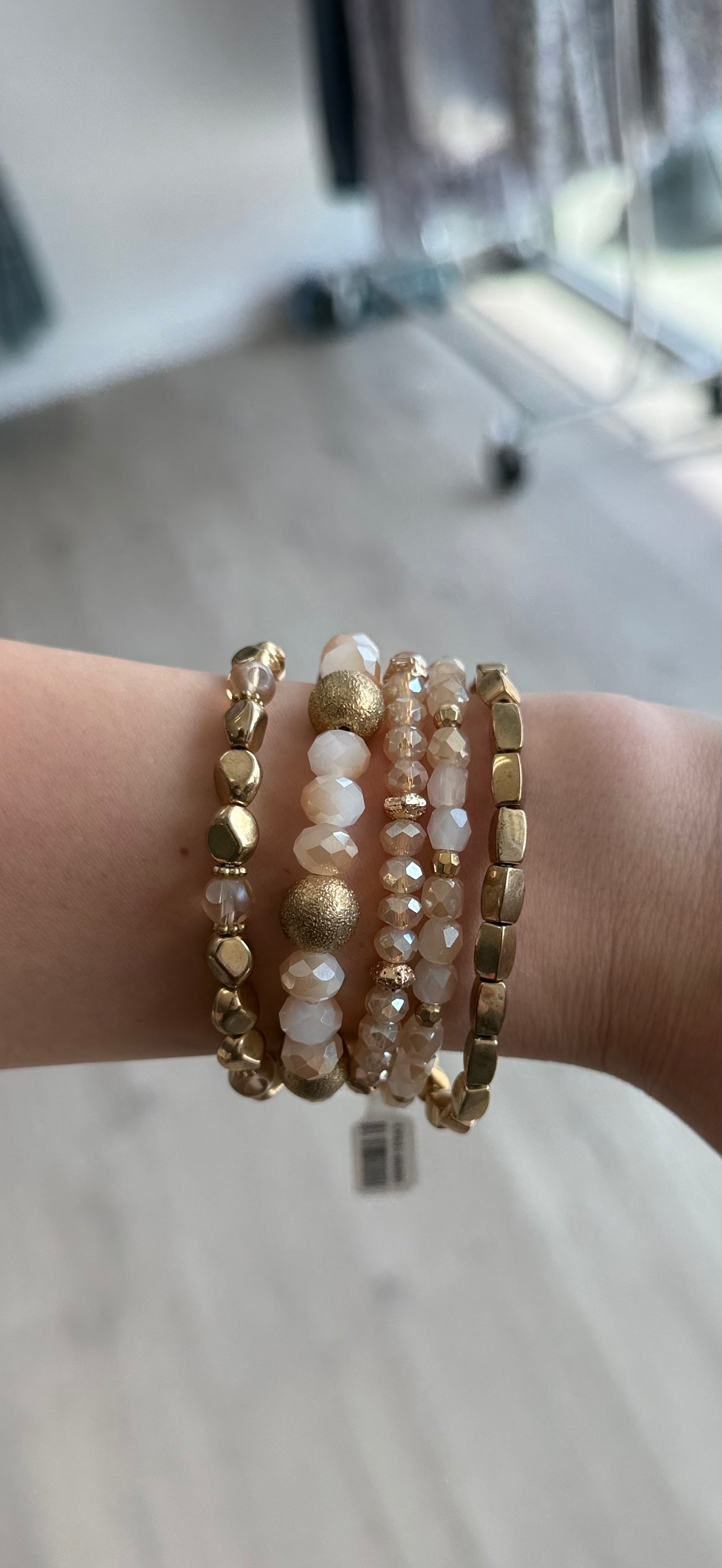 Haylee Bracelets (Beige)