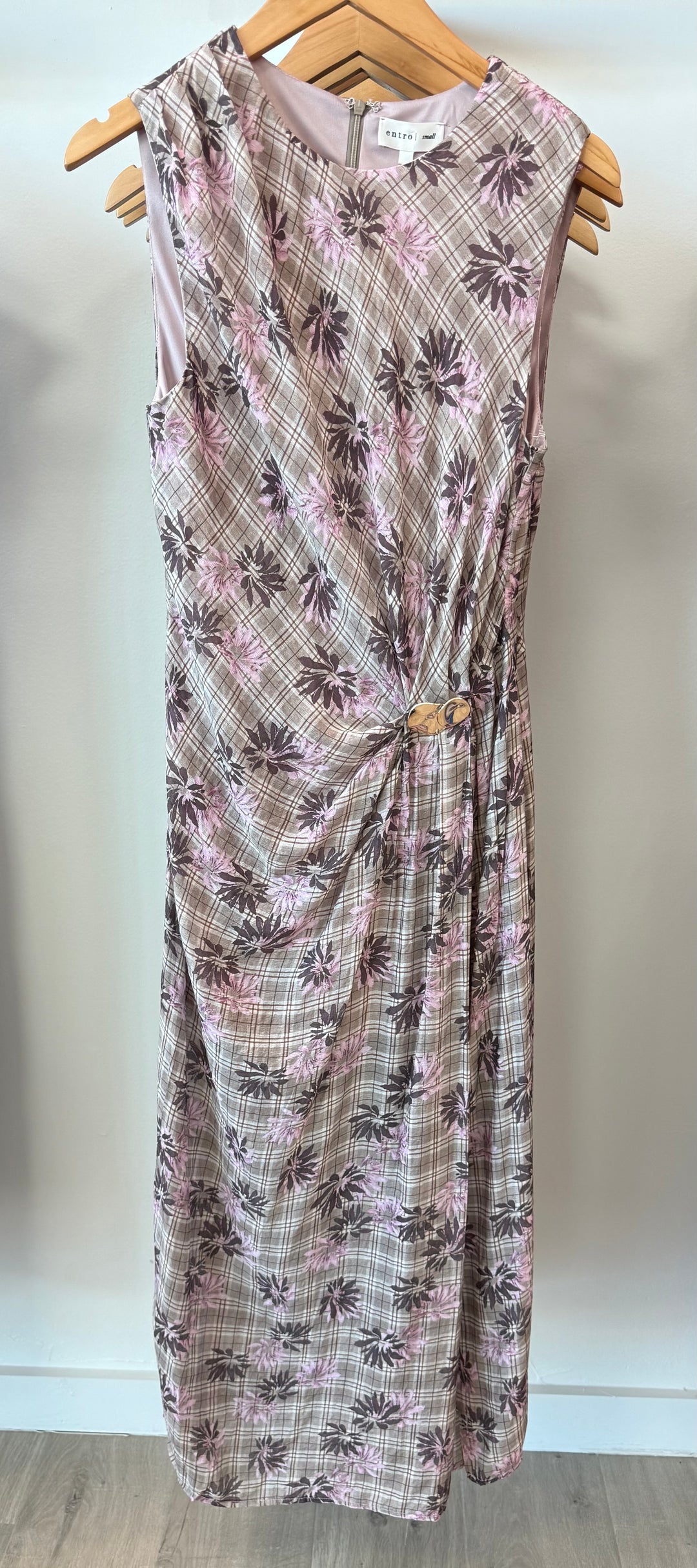"Faded Florals" Dress (Mocha)