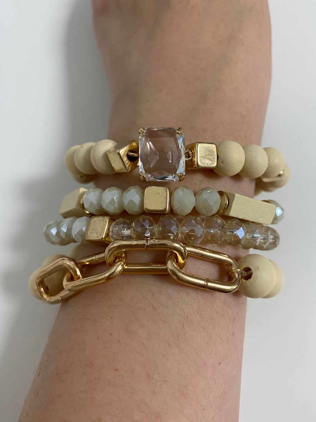 Isla Staked Bracelet (Ivory)