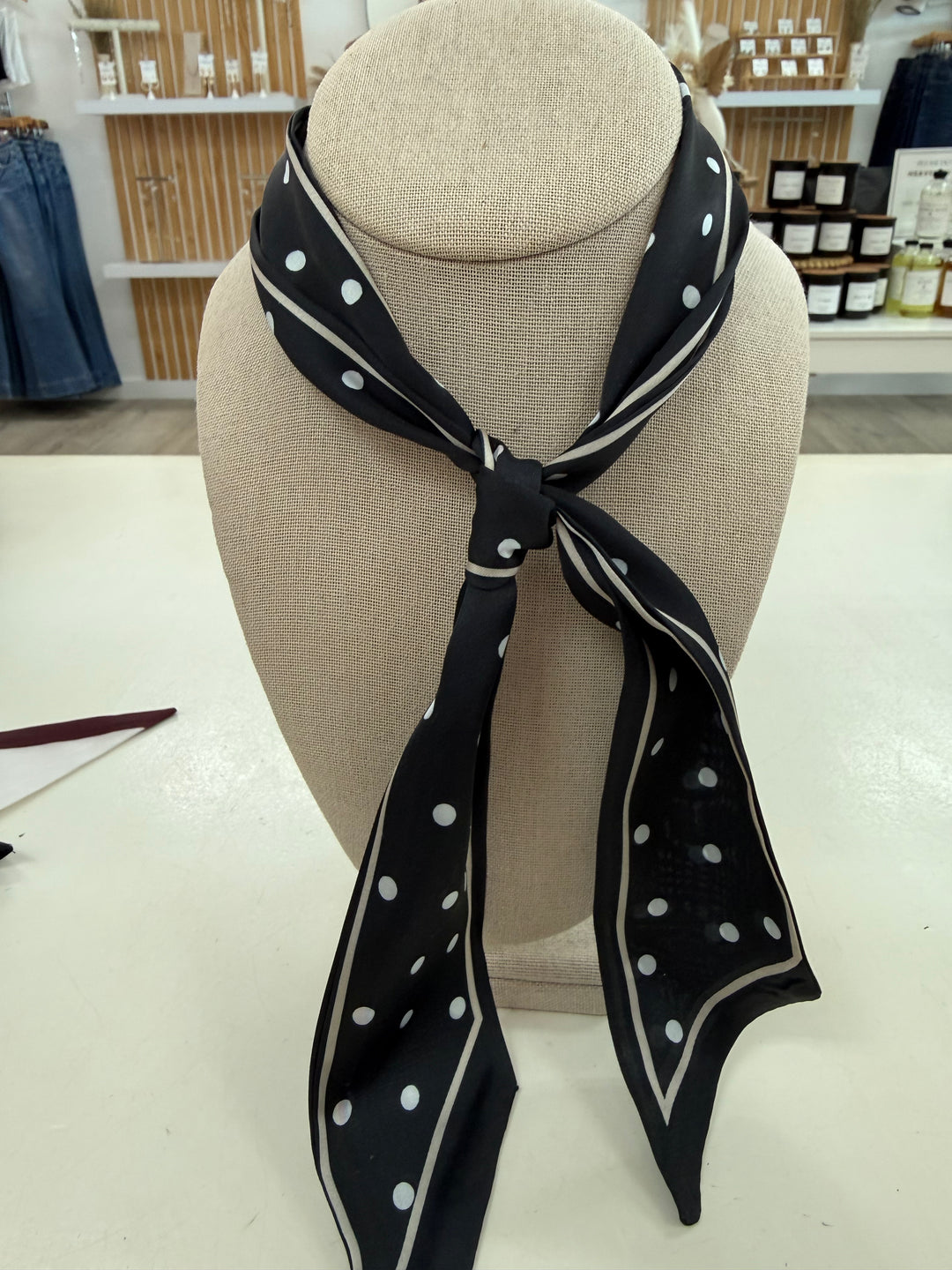 Skinny Scarf (Polka Dot)