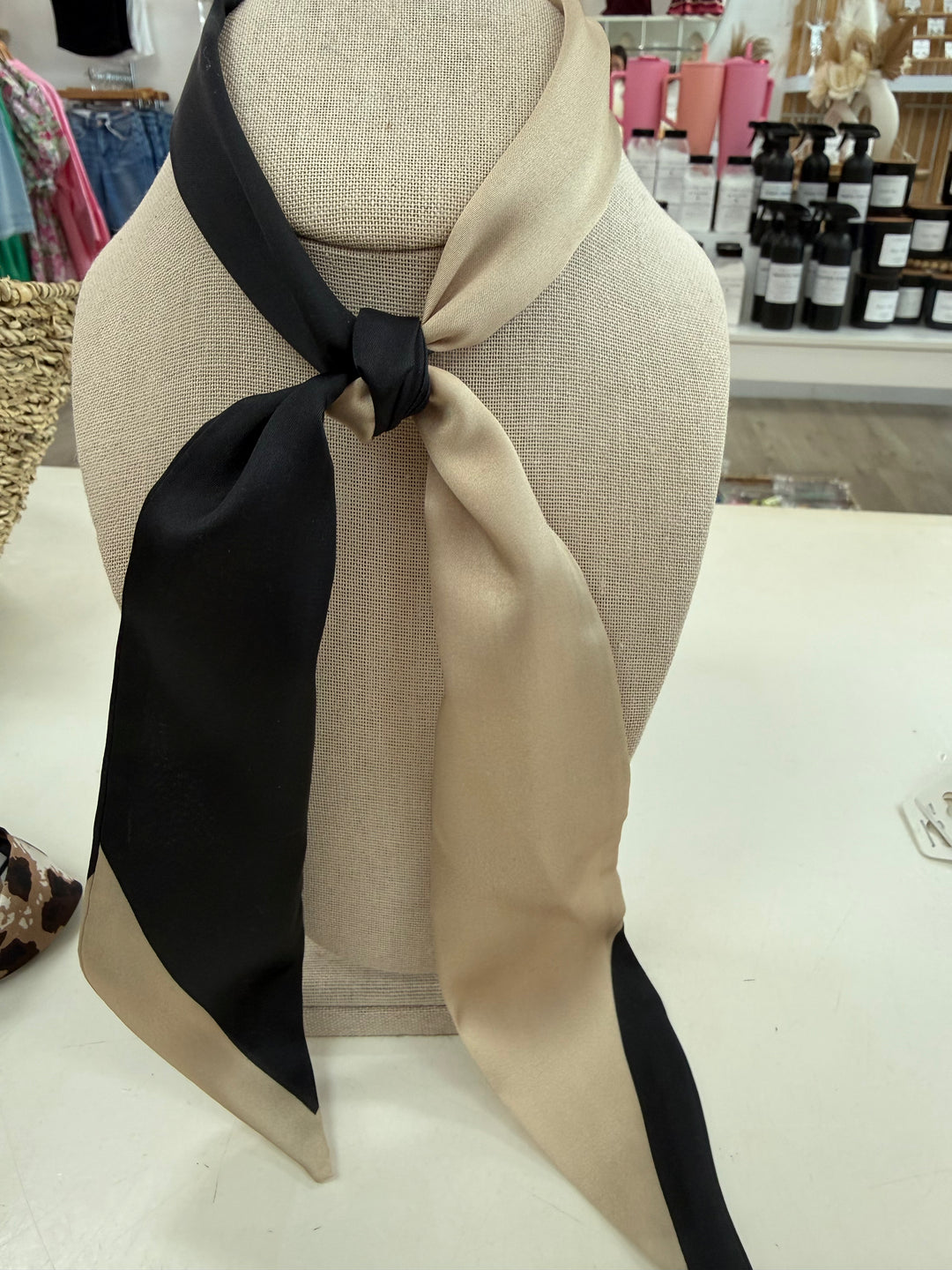 Skinny Scarf (Black/Gold)