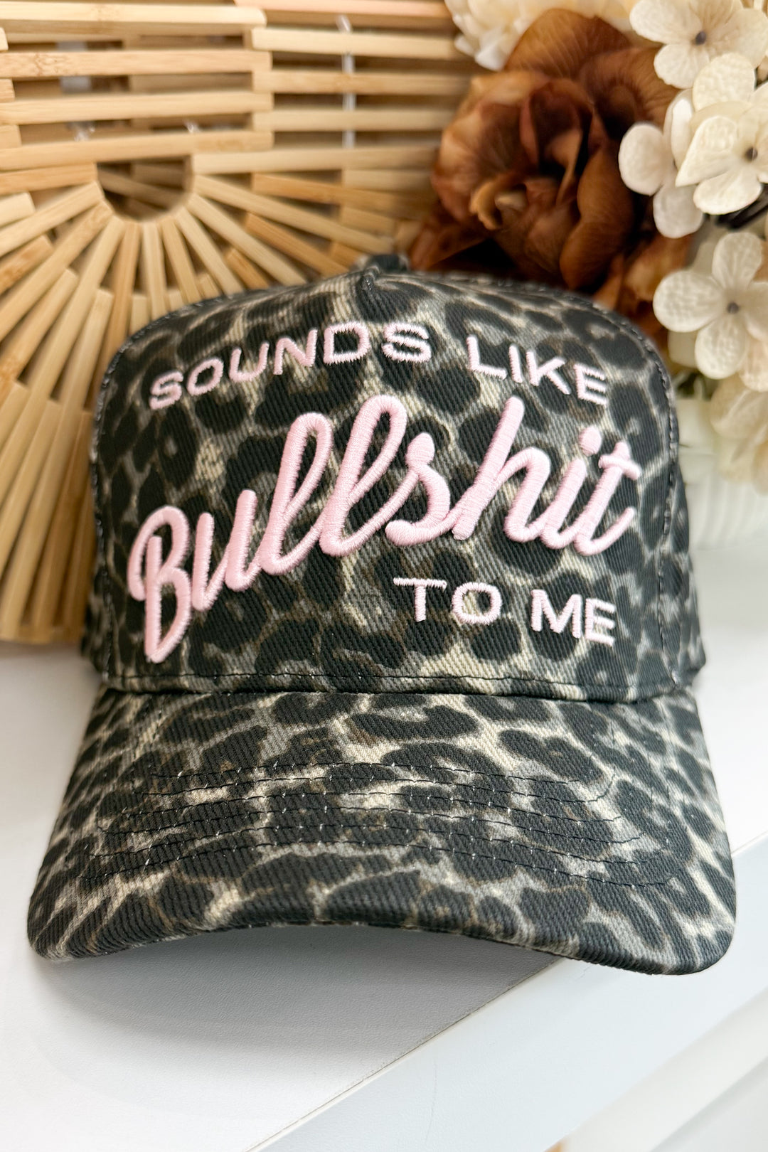 Sounds Like BS Trucker Hat (Leopard)