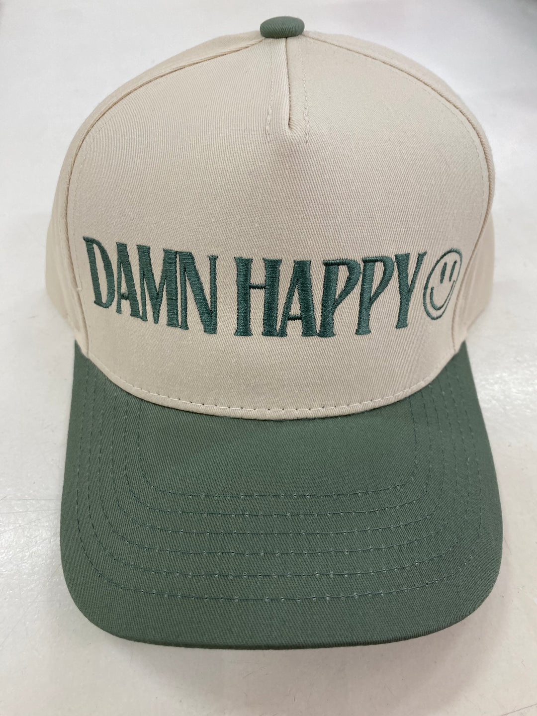 Damn Happy Trucker Hat (Sage)