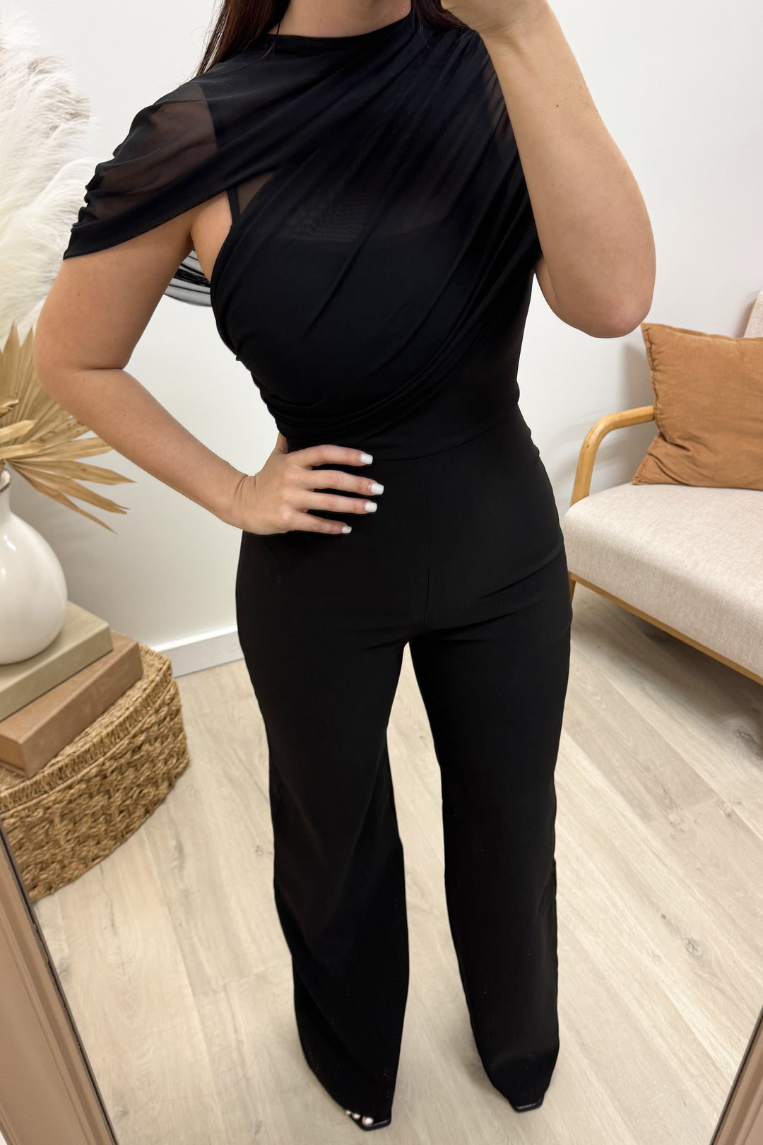 "A Little Drama" Jumpsuit (Black)