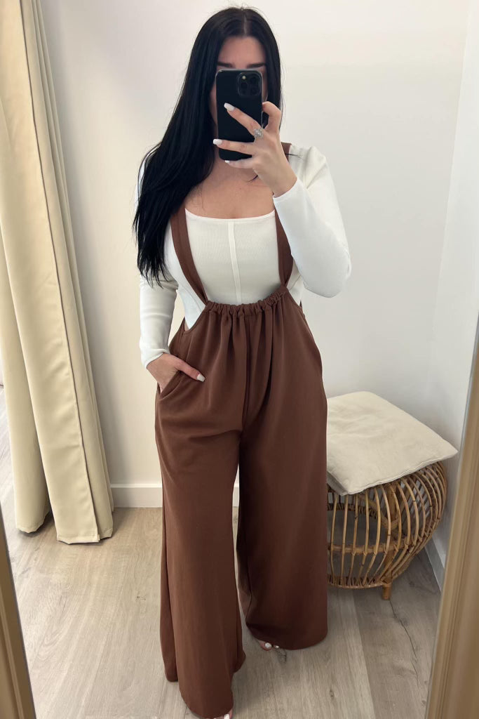 "Step Aside" Jumpsuit (Mocha)