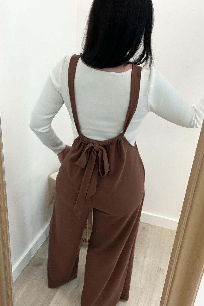 "Step Aside" Jumpsuit (Mocha)