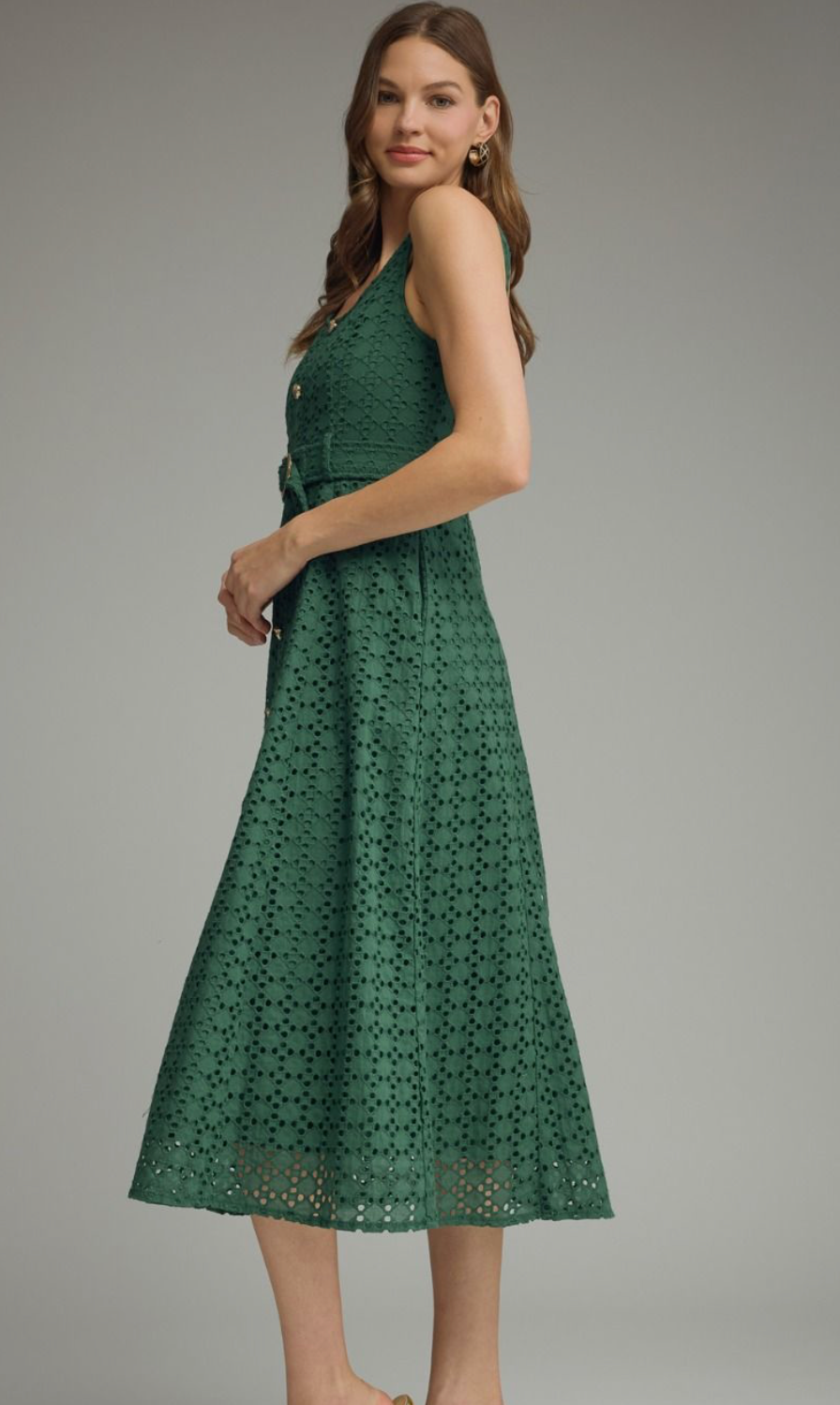 "Sweet Enchantment" Dress (Hunter Green)