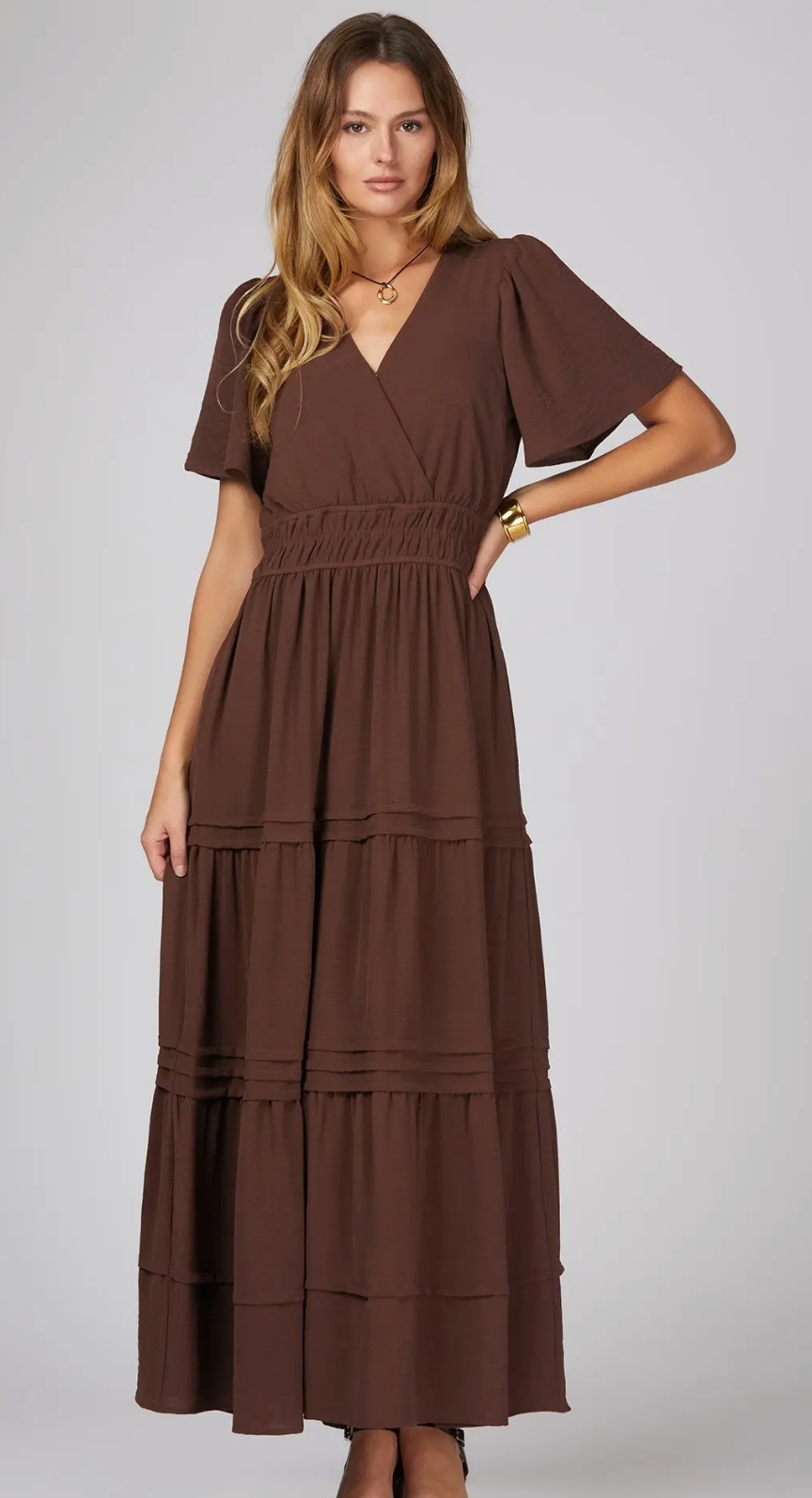 "Midnight Mirage" Dress (Dark Brown)