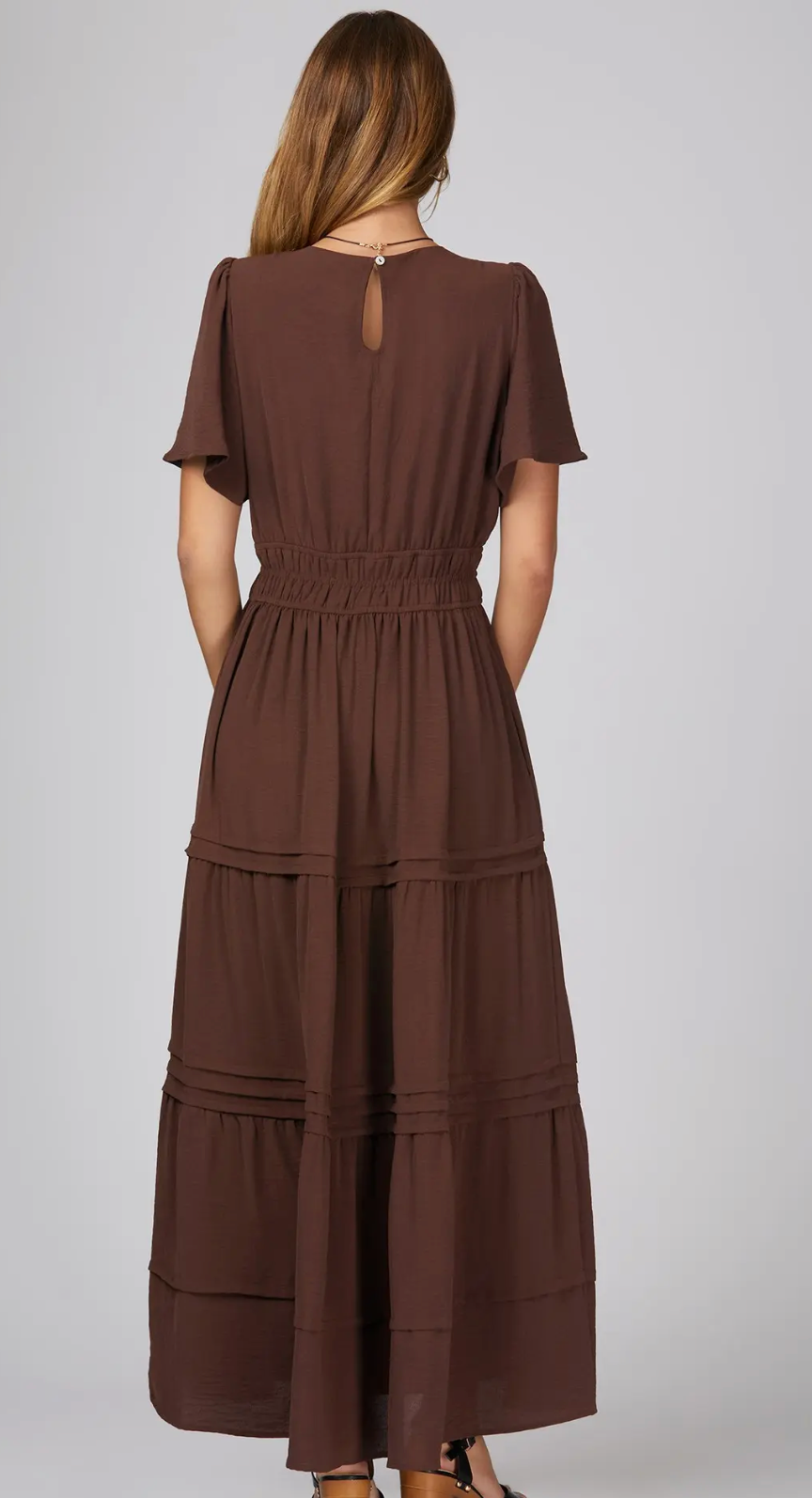 "Midnight Mirage" Dress (Dark Brown)