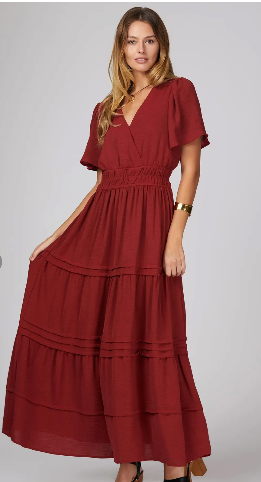"Midnight Mirage" Dress (Wine)