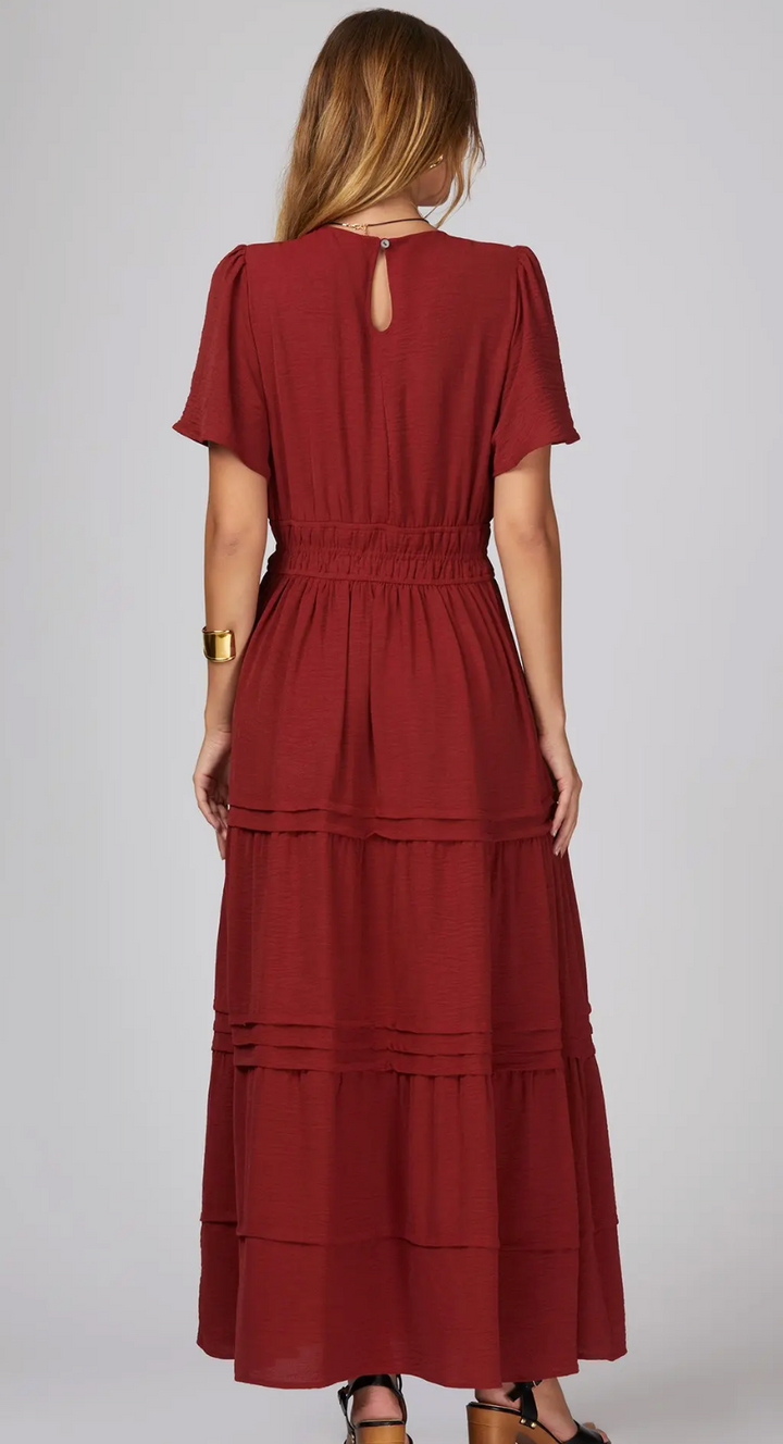"Midnight Mirage" Dress (Wine)