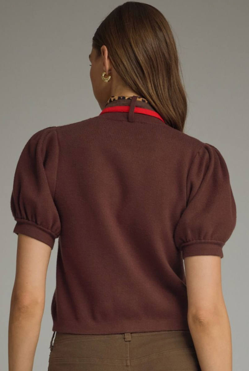 "Tied In Leopard" Top (Brown)