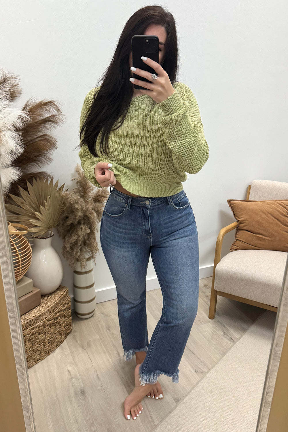 Adelaide Cropped Bootcut Jeans - Happily Ever Aften