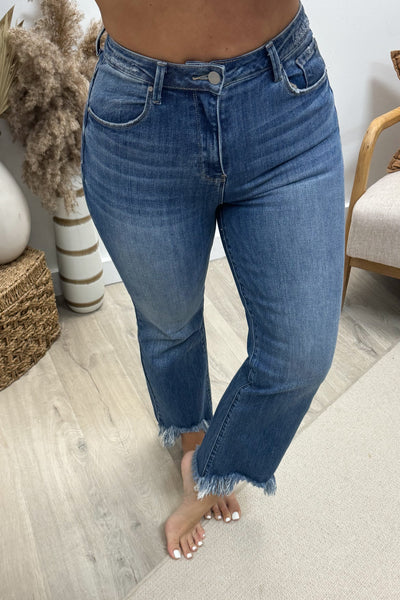 Adelaide Cropped Bootcut Jeans - Happily Ever Aften