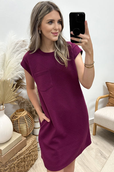 "All You Need" Dress (Plum) - Happily Ever Aften