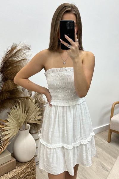 "Angelic Aura" Dress (Off White) - Happily Ever Aften