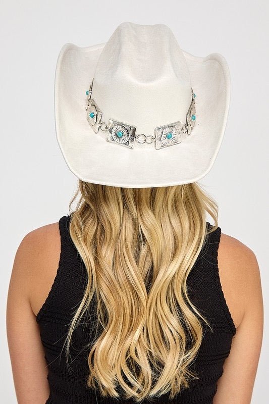 Ashley Cowgirl Hat (Ivory) - Happily Ever Aften