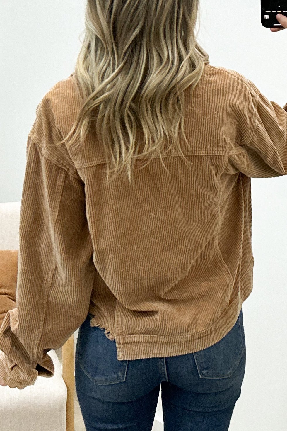 "Bold Allure" Corduroy Jacket - Happily Ever Aften