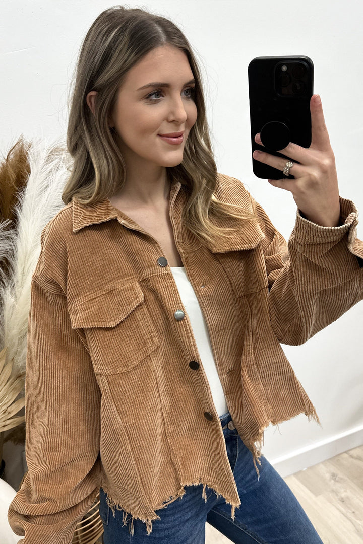 "Bold Allure" Corduroy Jacket - Happily Ever Aften