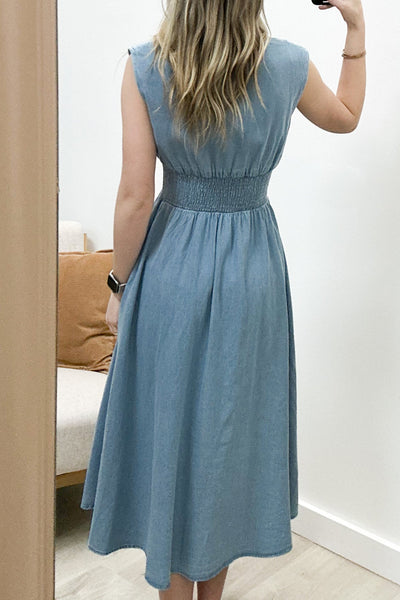 "Bright Mornings" Dress (Light Blue) - Happily Ever Aften