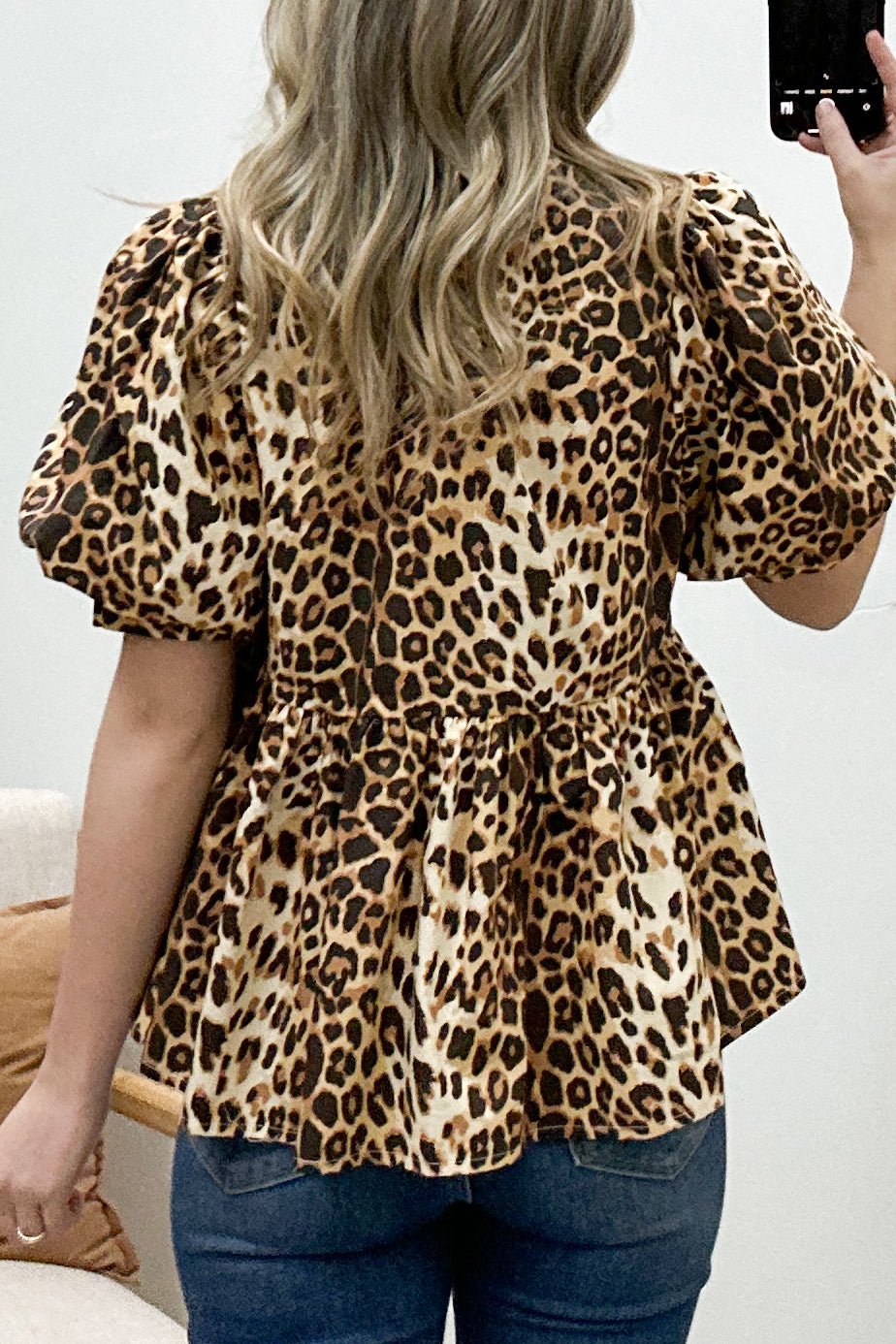 "Change In The Air" Blouse (Leopard) - Happily Ever Aften