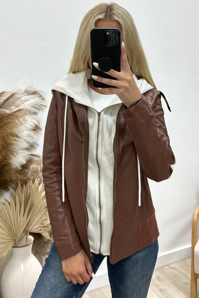 "Change It Up" Jacket (Cocoa) - Happily Ever Aften