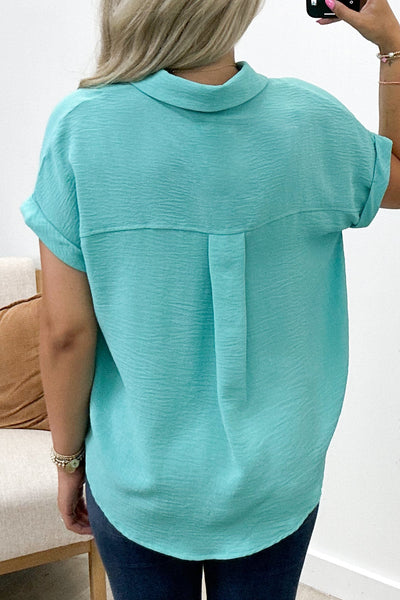 "Chasing Dreams" Top (Aqua) - Happily Ever Aften