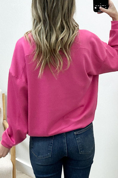 "Comfort For You" Sweatshirt (Fuchsia) - Happily Ever Aften