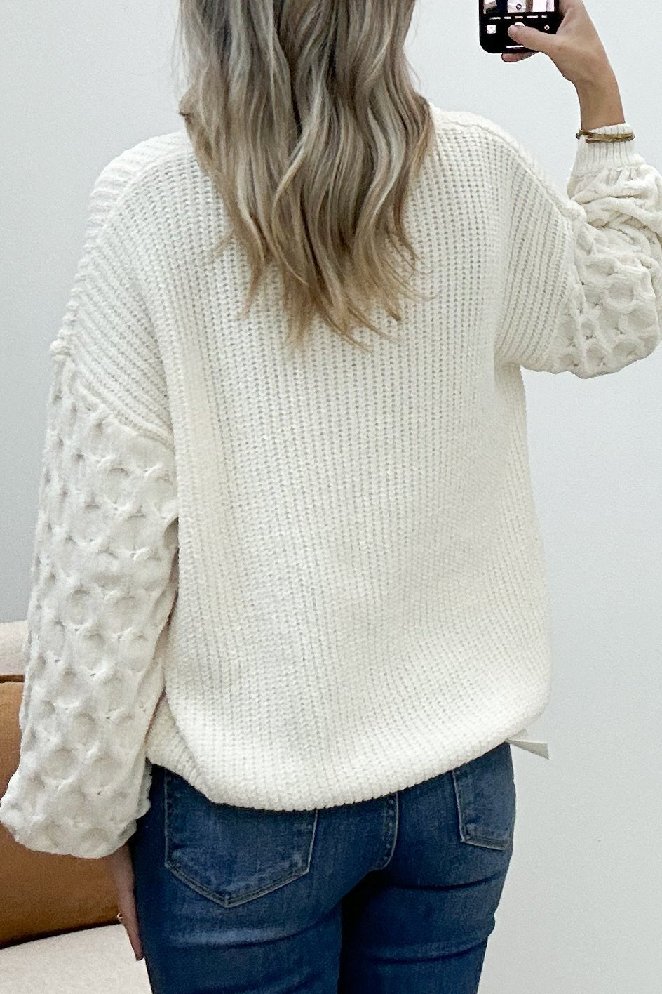 "Cozy Feels" Sweater (Ivory) - Happily Ever Aften