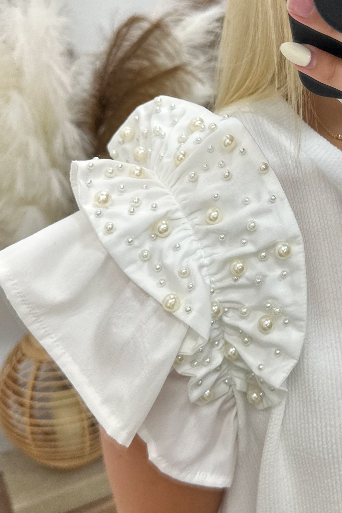 "Dawn Of My Heart" Blouse (Off White) - Happily Ever Aften