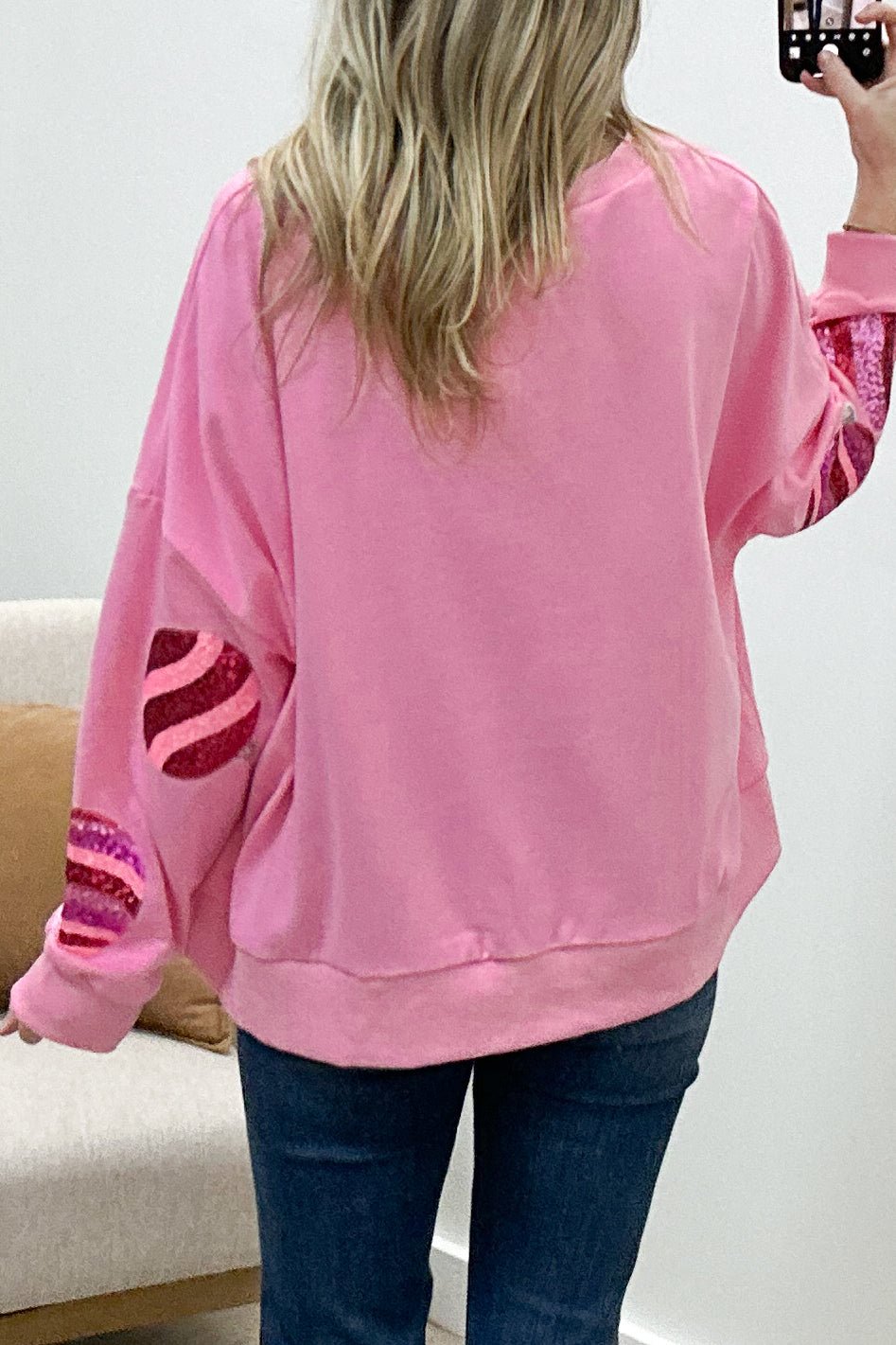 "Deck The Halls" Sweater (Pink) - Happily Ever Aften