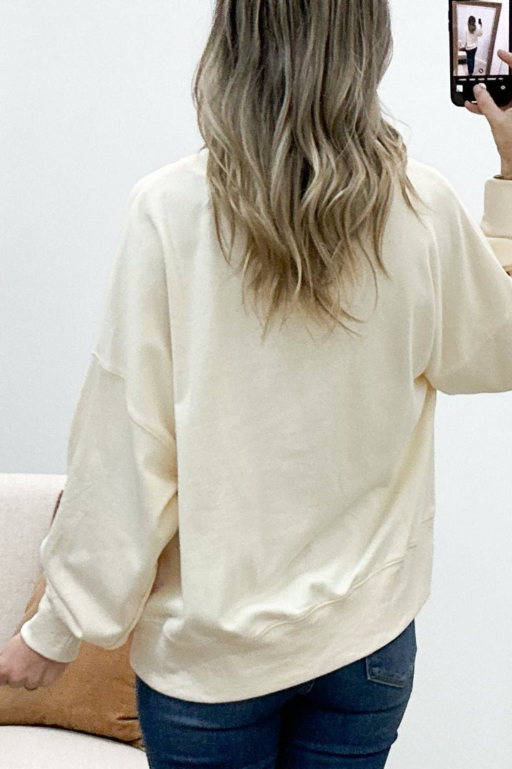 "Decorate The Tree" Sweater (Cream) - Happily Ever Aften