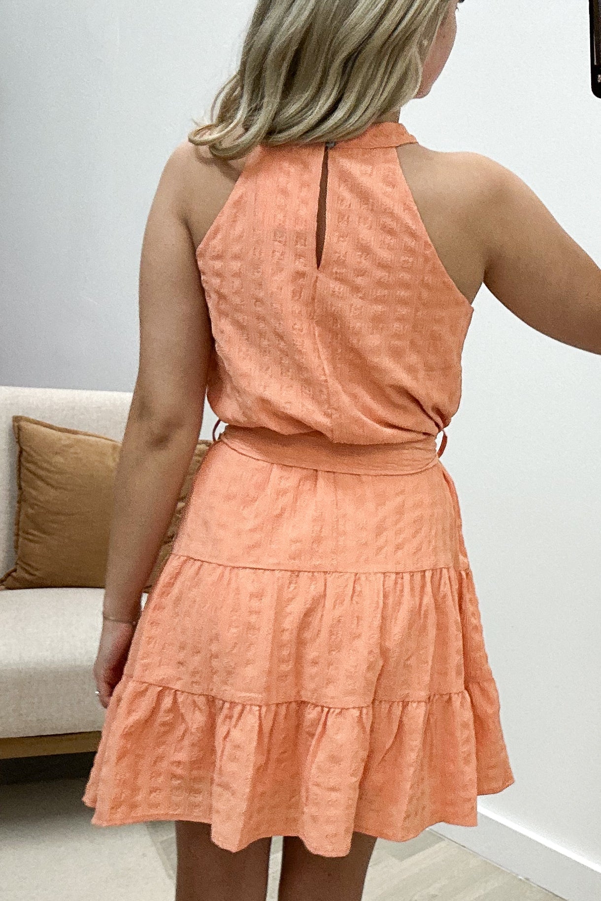 "Dreamsicle Delight" Dress (Apricot) - Happily Ever Aften