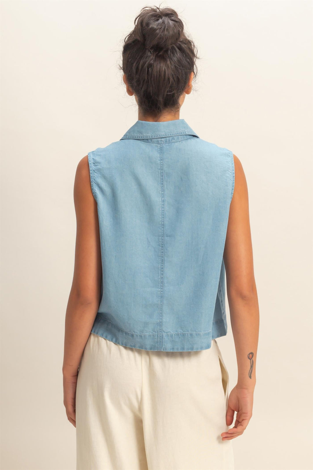 "Fresh Starts" Button Up (Light Blue)