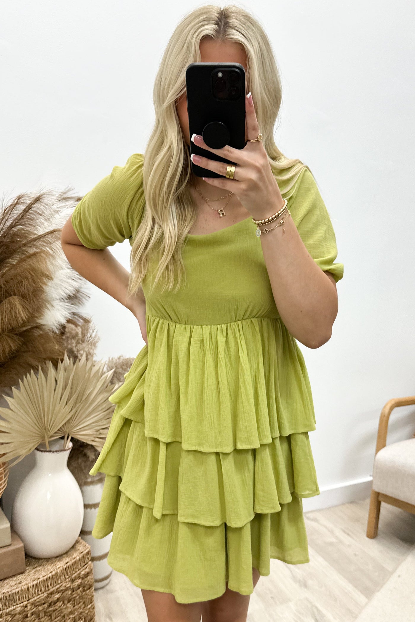 "Embrace The Memories" Dress (Avocado) - Happily Ever Aften