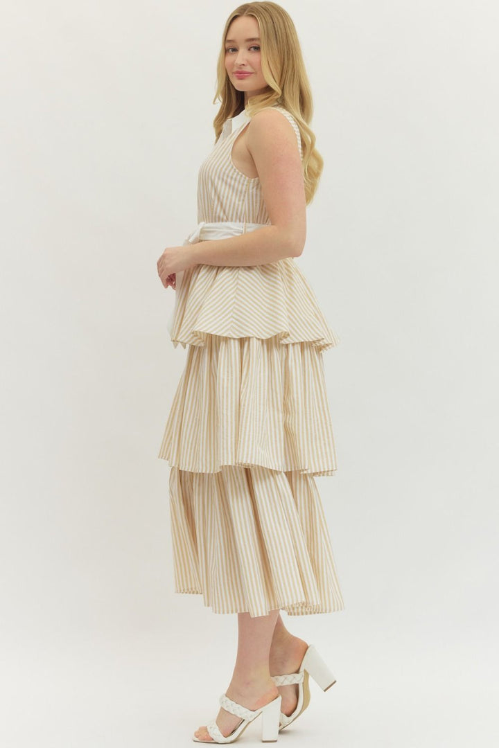 "Shoreline Walks" Dress (Sand)