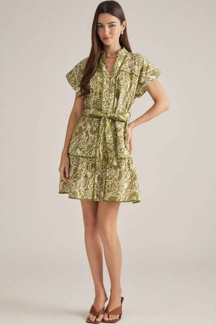 "Knot Tie Close" Dress (Martini Olive)