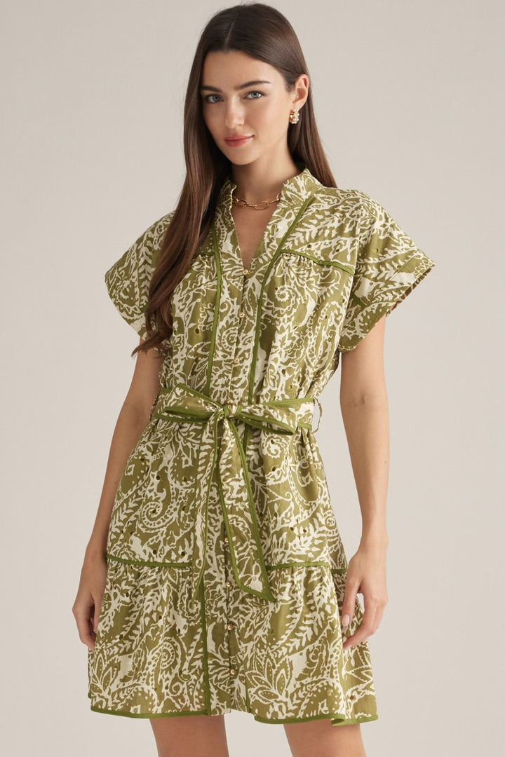 "Knot Tie Close" Dress (Martini Olive)