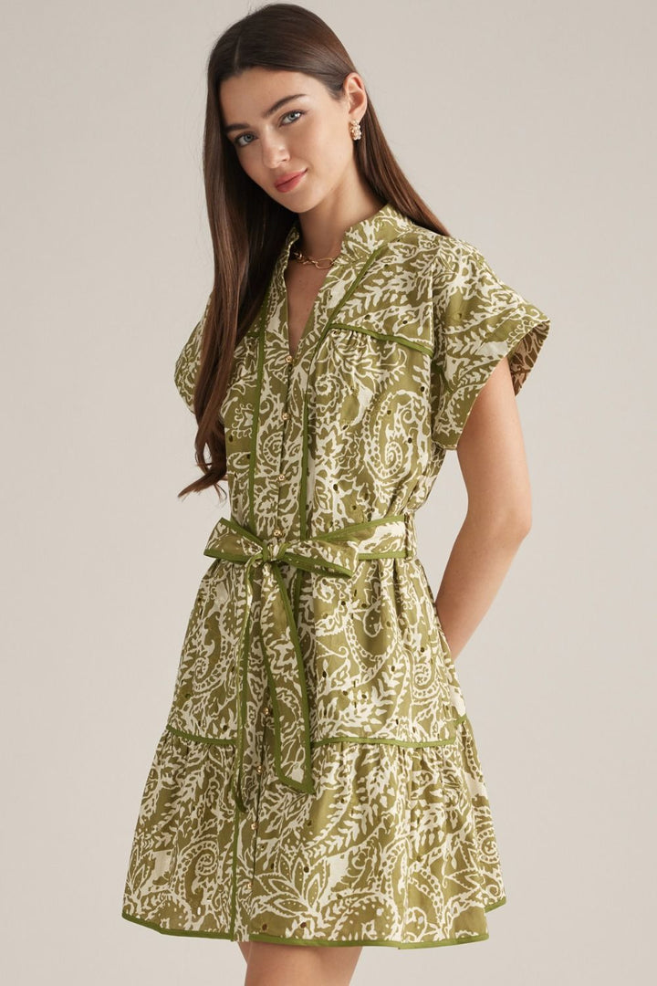"Knot Tie Close" Dress (Martini Olive)